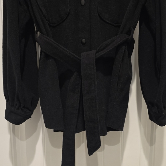 Laundry By‎ Shelli Segal Black Casual Belted Shirt - Picture 4 of 6